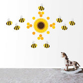Bee Pattern Wall Decal on wall