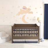 Bunny and Moon Wall Decal on wall