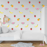 Cute Fruit Pattern Wall Decal on wall