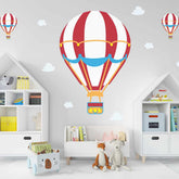 Large Hot Air Balloon Wall Decal on wall