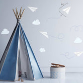 Paper Airplanes Wall Decal on wall