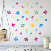 Pinwheel Pattern Wall Decal on wall