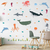 Sea Creatures Wall Decal on wall