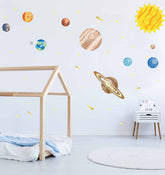 Solar System Wall Decal on wall