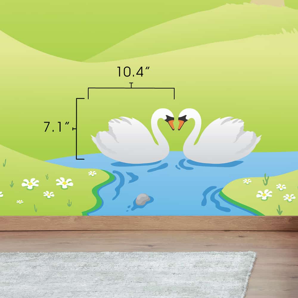 Castle Wall Mural dimensions