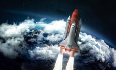 Accelerating Space Shuttle Wall Mural