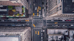 Aerial Intersection Wall Mural