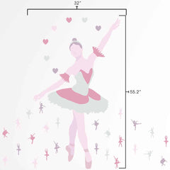 Ballerina Wall Decal dimensions