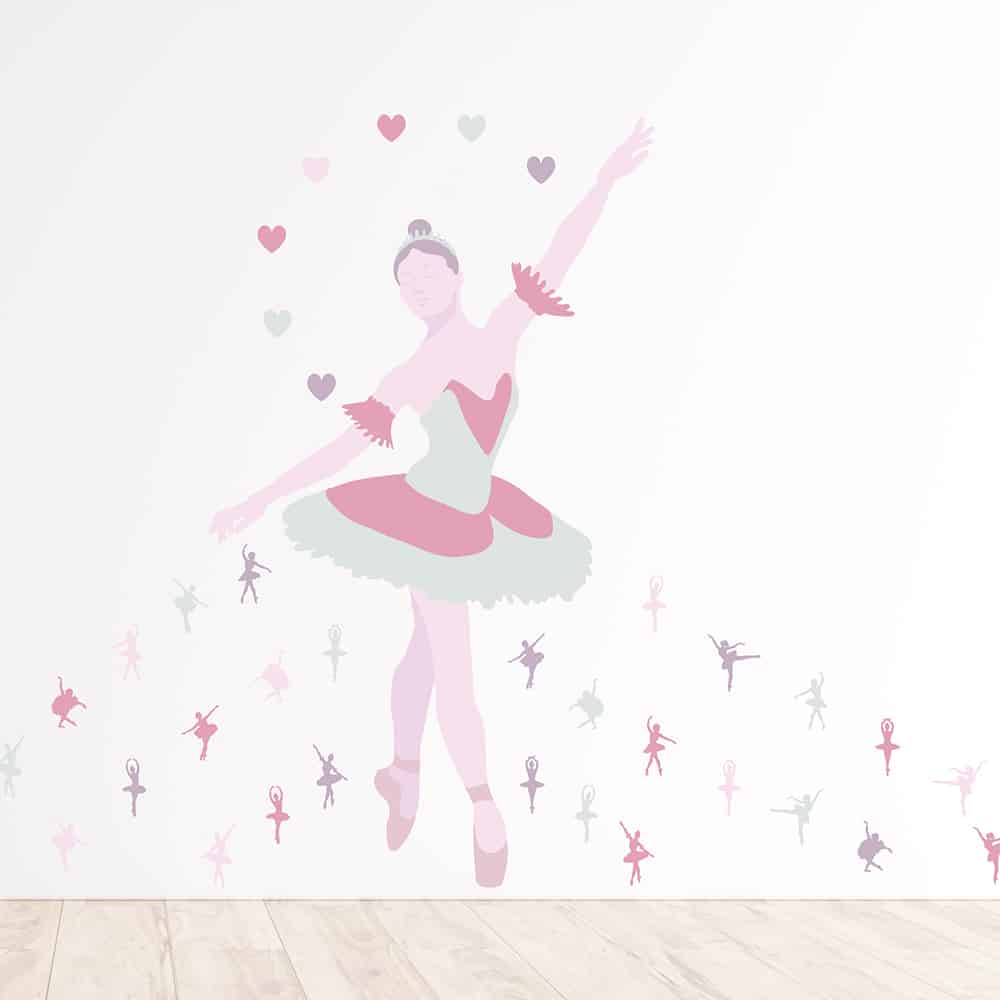 Ballerina Wall Decal on wall