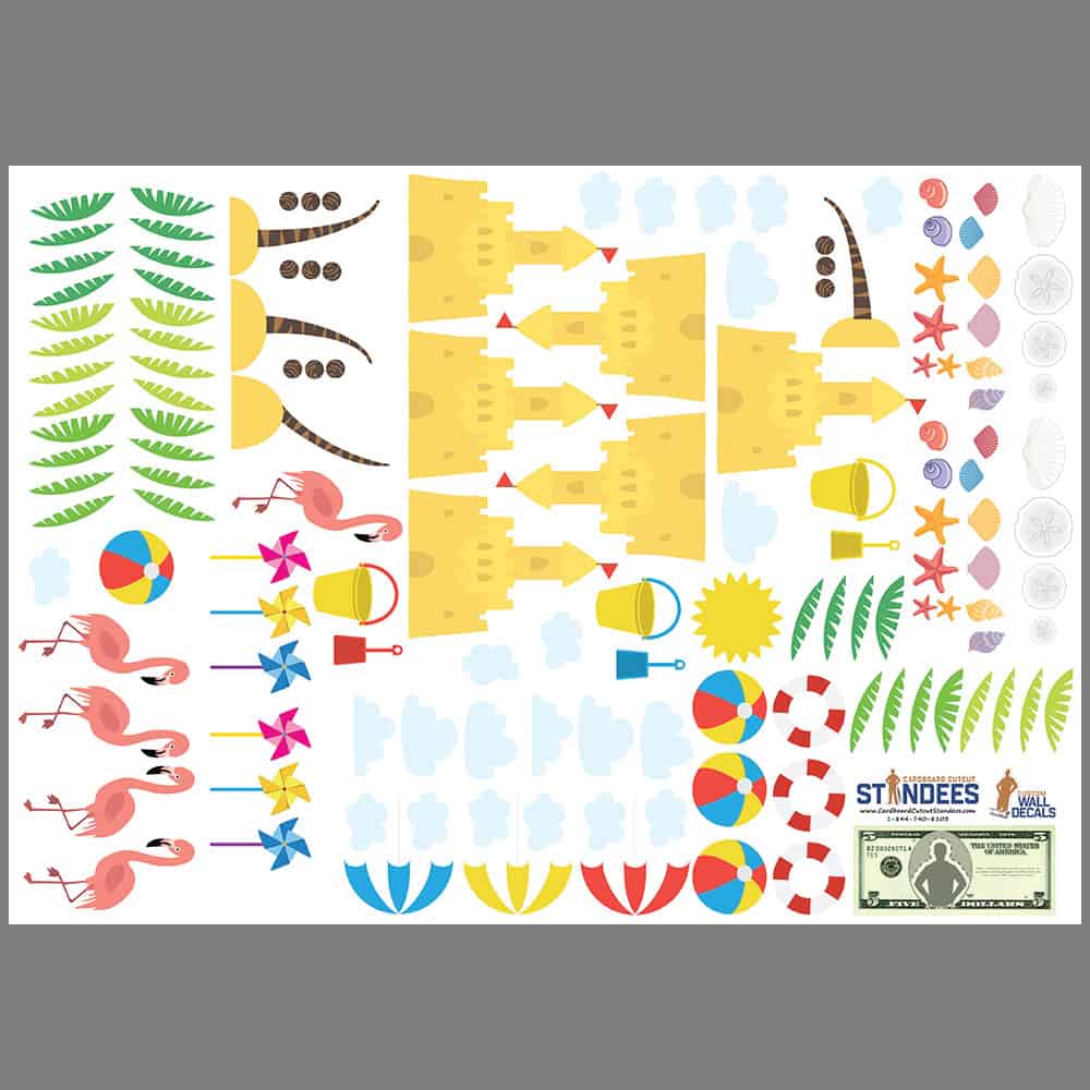 Beach Pattern Wall Decal print layout
