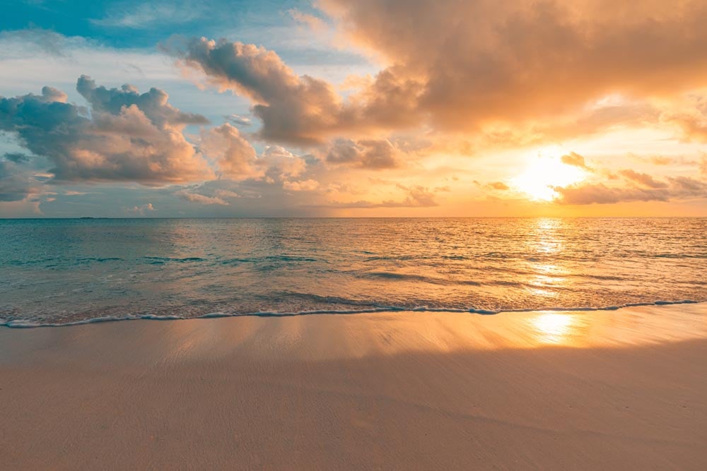 Beach Sunset Wall Mural