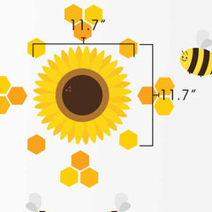Bee Pattern Wall Decal dimensions