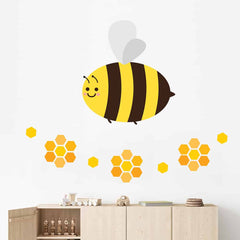 Bee Single Pattern Wall Decal on wall