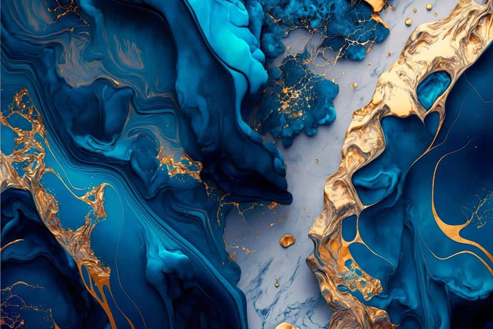 Blue Marbel Wall Mural