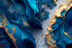 Blue Marbel Wall Mural