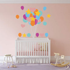 Bunch of Balloons Wall Decal on wall