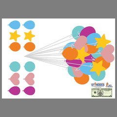 Bunch of Balloons Wall Decal print layout