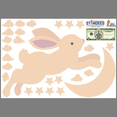 Bunny and Moon Wall Decal print layout