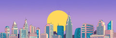 Cartoon Skyline Wall Decal