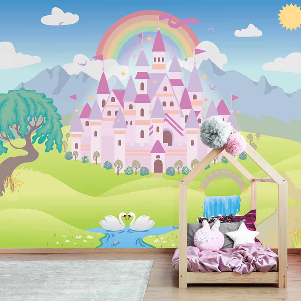 Castle Wall Mural on wall