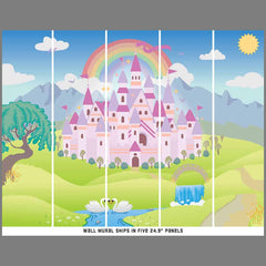 Castle Wall Mural print layout