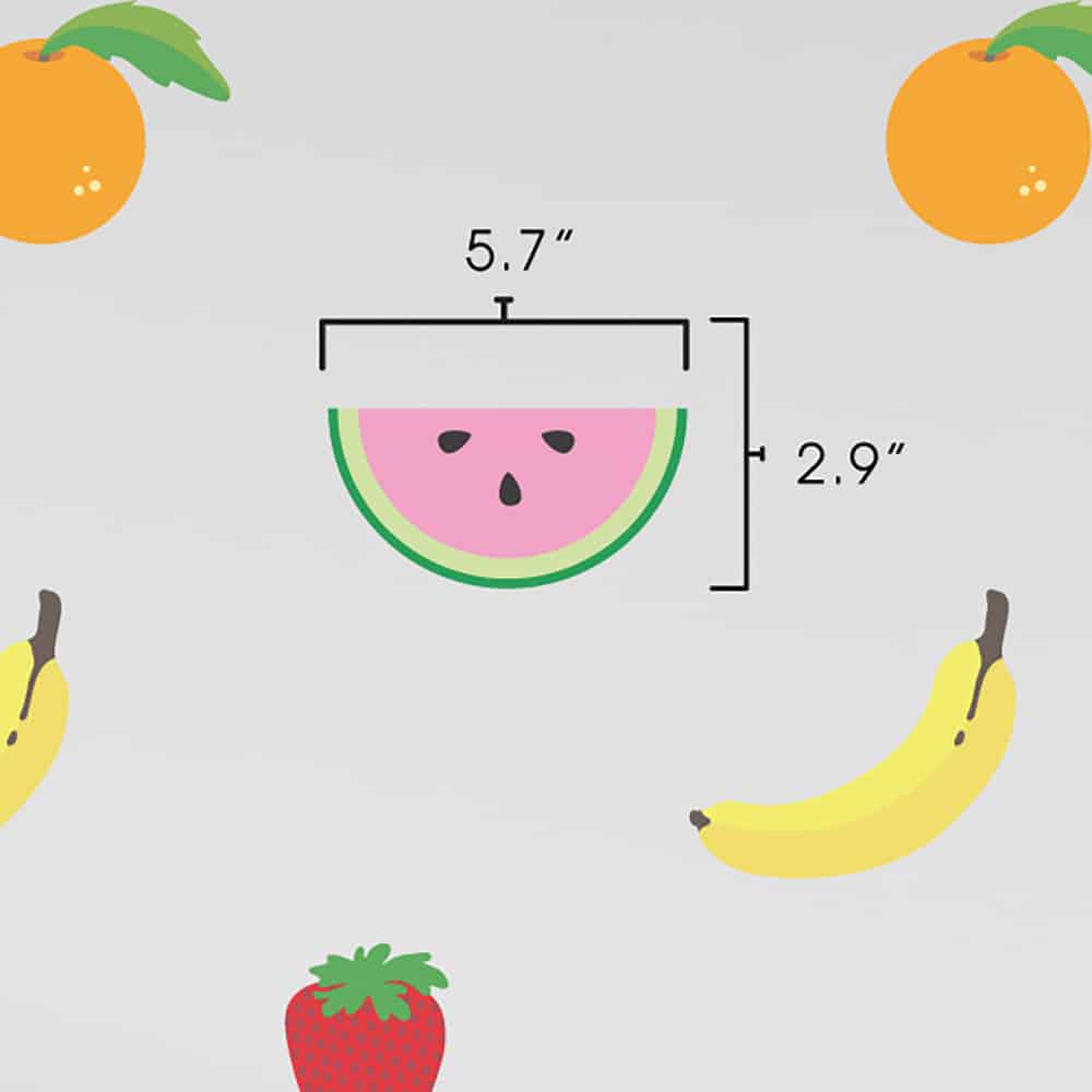 Cute Fruit Pattern Wall Decal dimensions