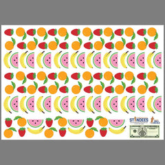 Cute Fruit Pattern Wall Decal print layout
