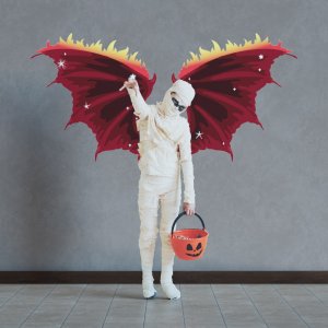 Devil / Dragon Wings Halloween Selfie Wall Decal