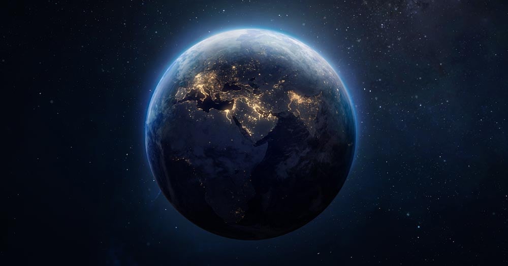 Earth From Space Wall Mural