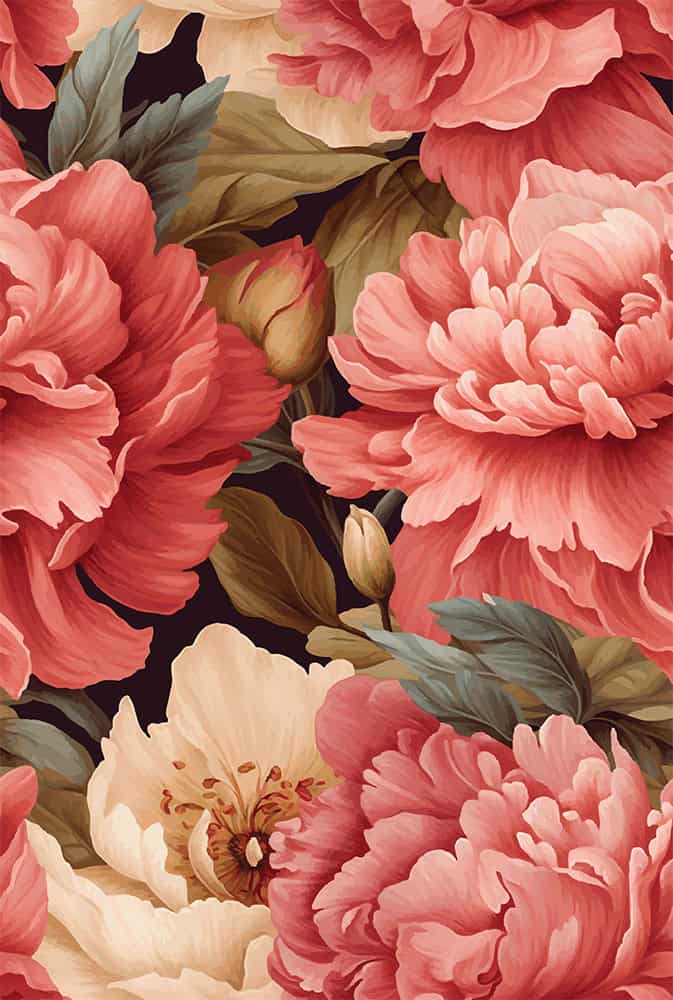 Floral Print Wall Mural