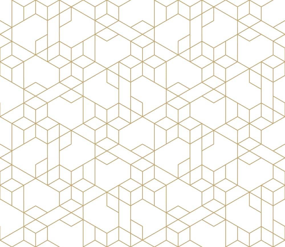 Gold Geometric Wall Mural