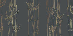 Golden Bamboo Wall Mural