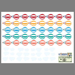 Hot Air Balloon Pattern Wall Decal print layout