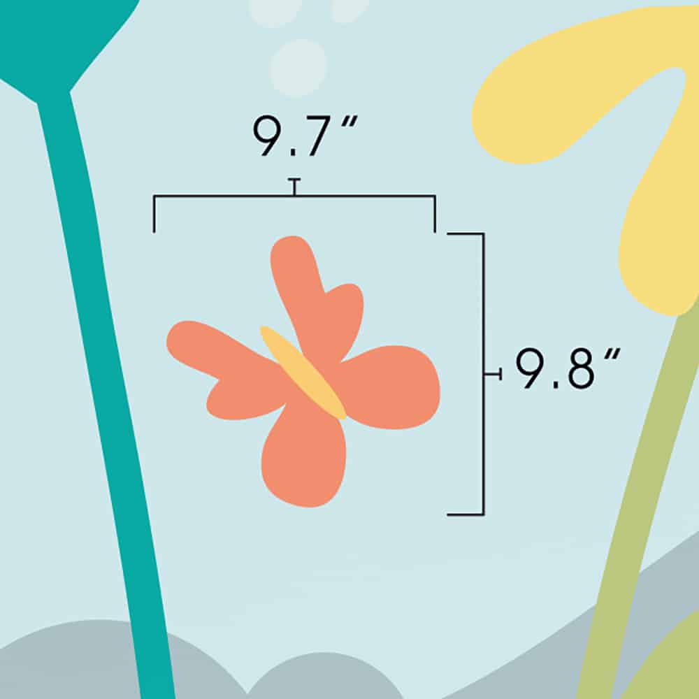 Magical Garden Wall Mural dimensions