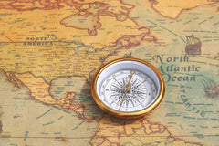 Map and Compass Wall Mural