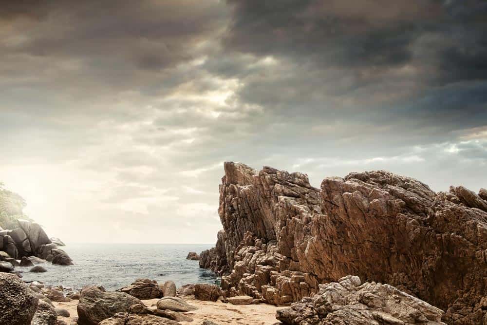 Mountain Beach Wall Mural