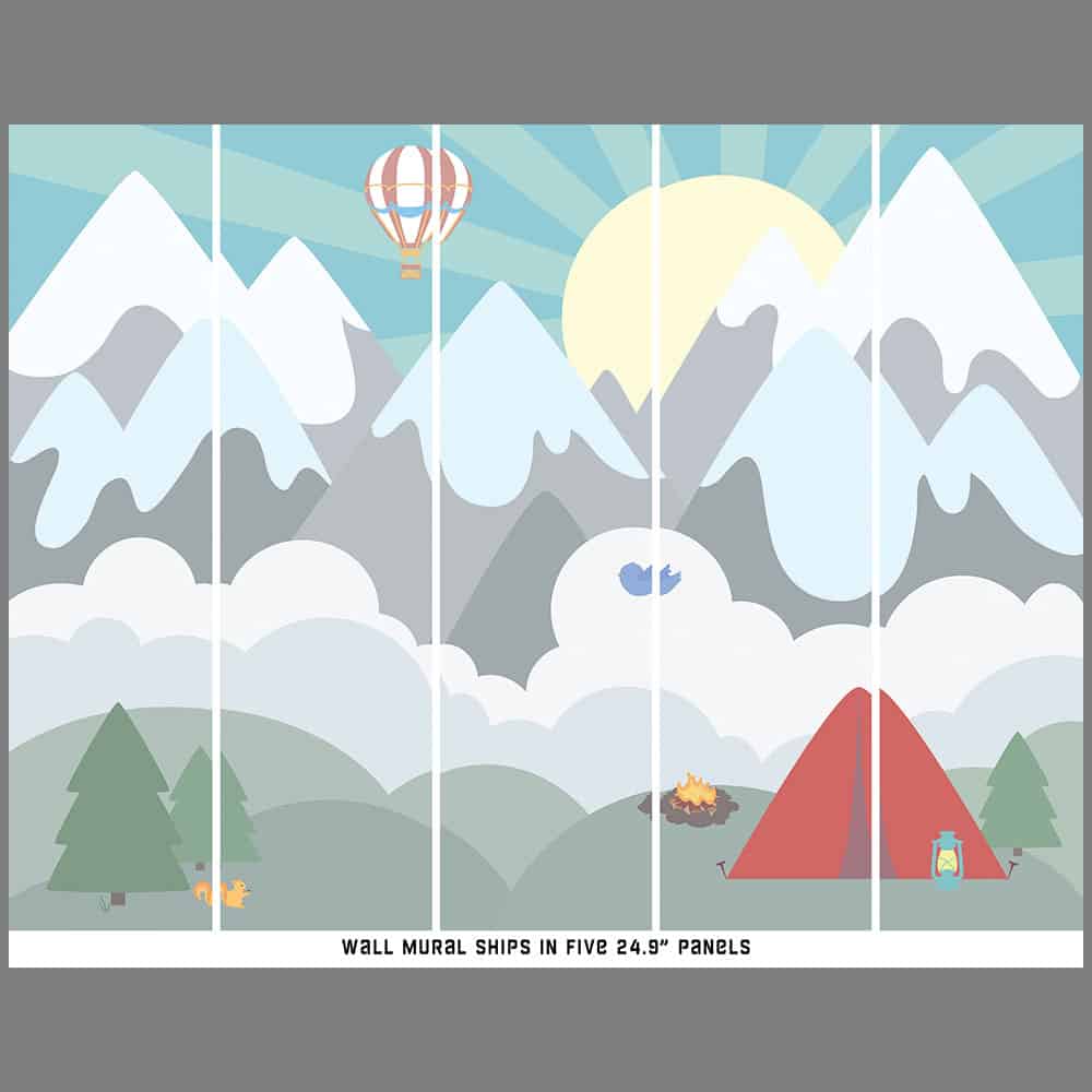 Mountain Range Wall Mural print layout