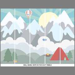 Mountain Range Wall Mural print layout