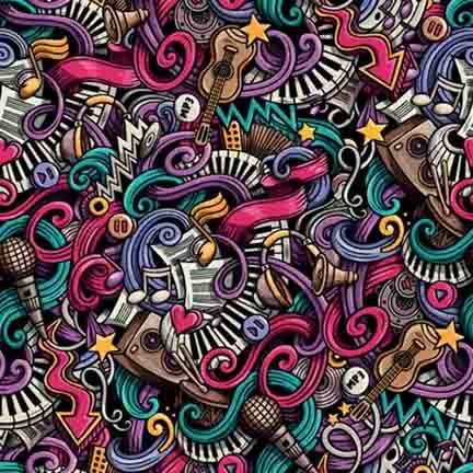 Musical Doodle Wall Mural