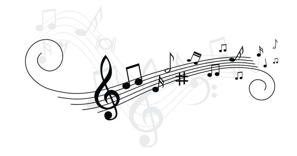Musical Line Wall Mural
