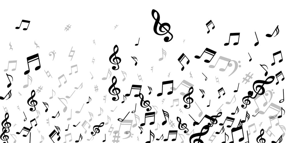 Musical Notes Wall Mural