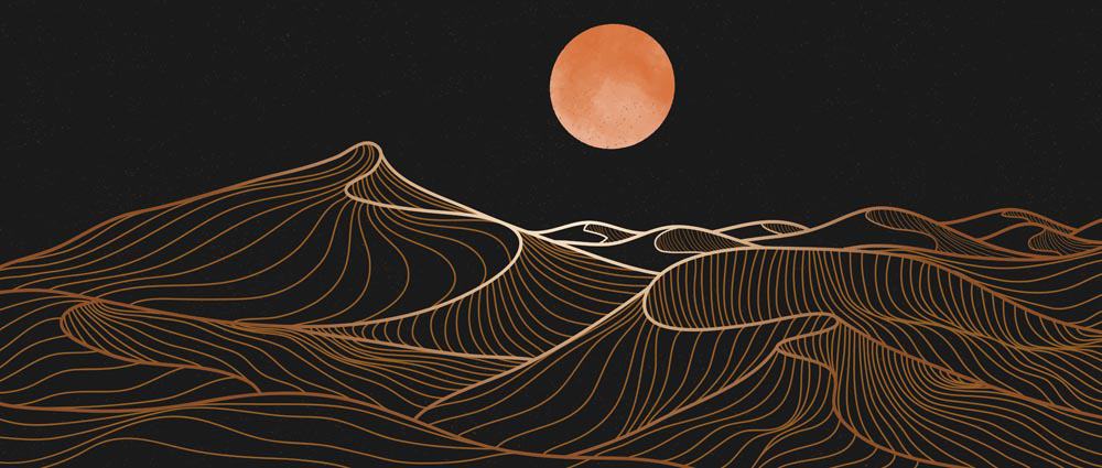 Orange Dunes Wall Mural