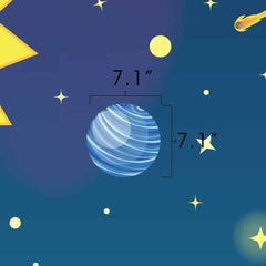 Outer Space Wall Mural dimensions