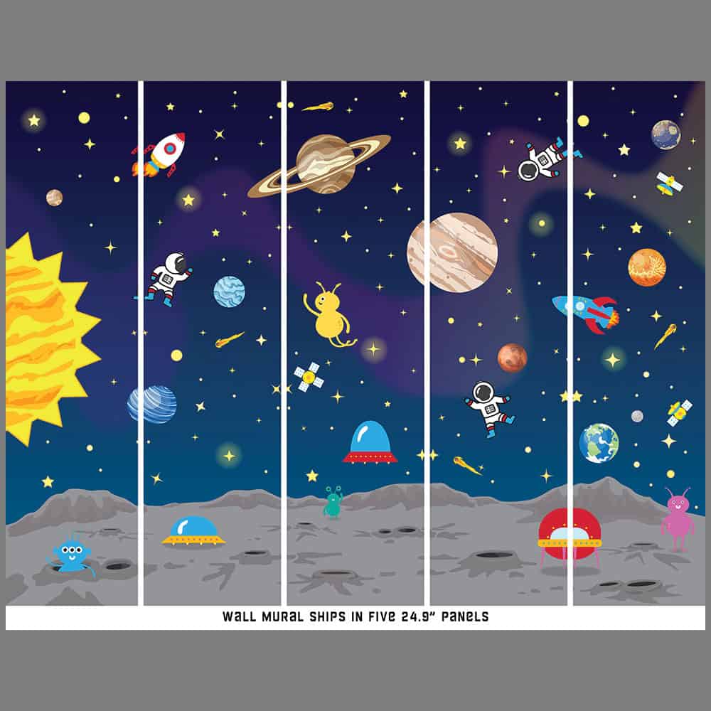 Outer Space Wall Mural print layout