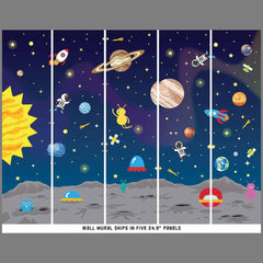 Outer Space Wall Mural print layout