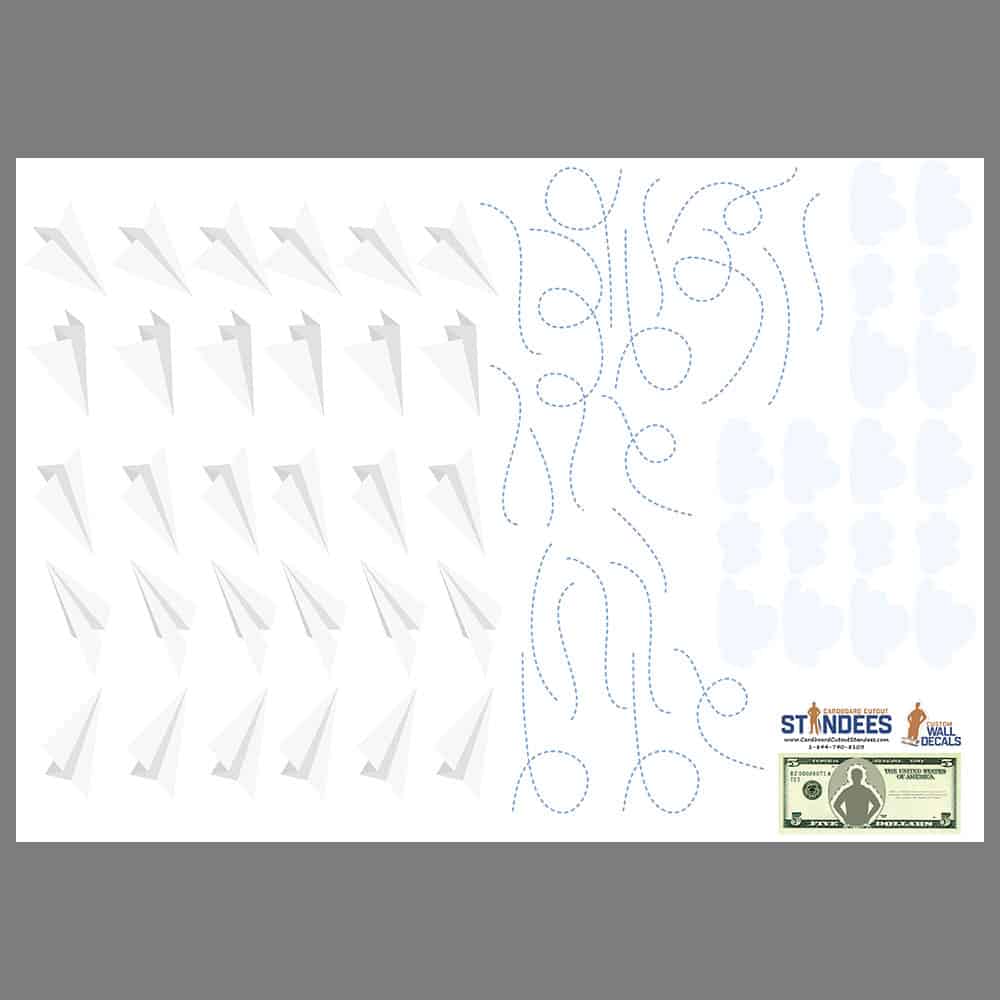 Paper Airplanes Wall Decal print layout