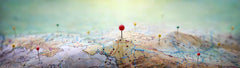 Pinned Map Wall Mural