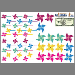 Pinwheel Pattern Wall Decal print layout