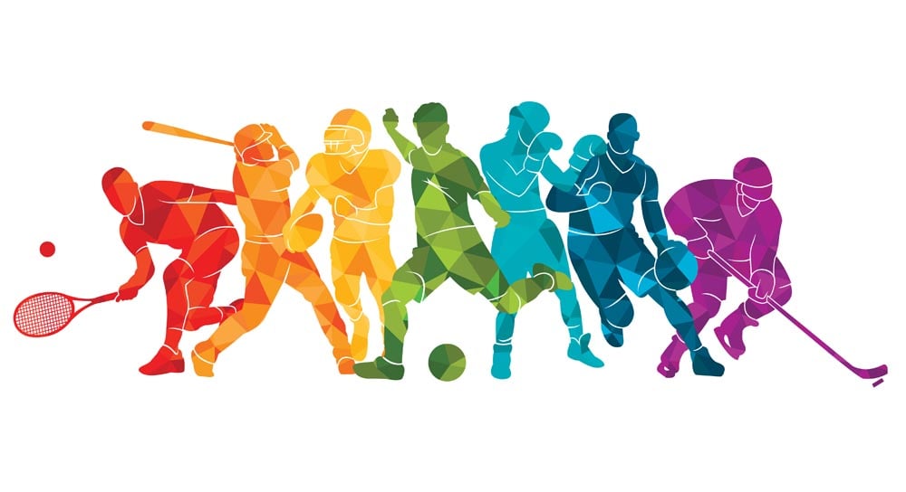 Player Silhouettes Wall Mural