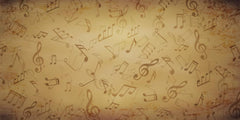 Retro Music Notes Wall Mural